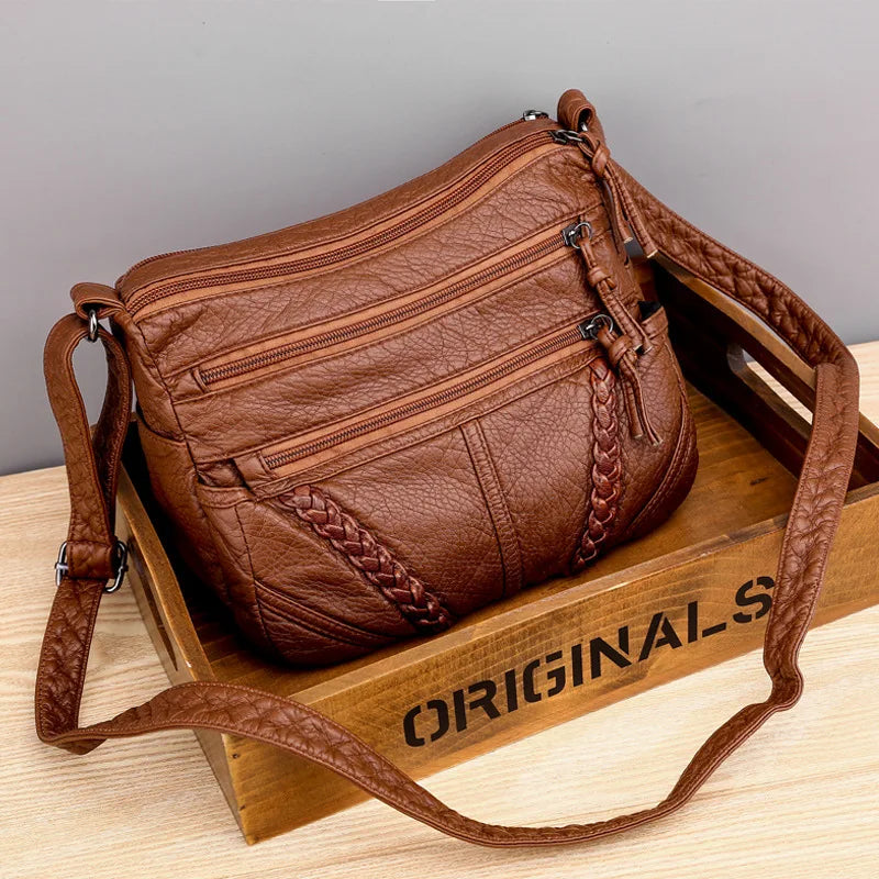 Women Messenger Bags Matching-all Leather Feeling PU Shoulder Bags