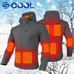 Winter Heated Jacket 7 Zone USB Electric Heating Jacket Washed Warm Jacket Man