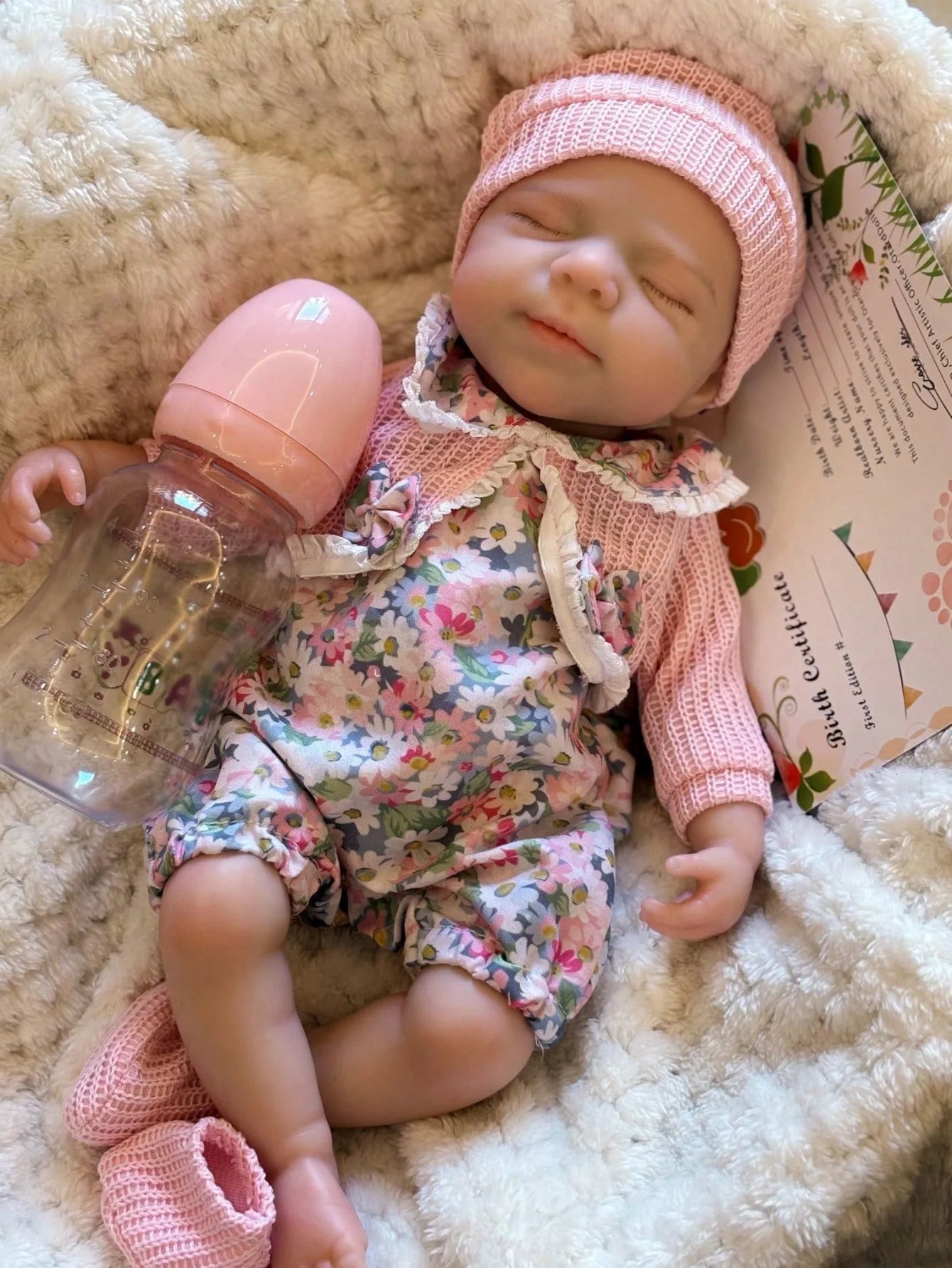 Aizwa1 Can Open Mouth 13-Inch Pascale Soft Silicone Reborn Baby Doll - Handmade Newborn Girl Doll, Ideal Birthday Gift