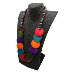 Geometry Bohemian Wood Bead Long Necklaces For Women Handmade