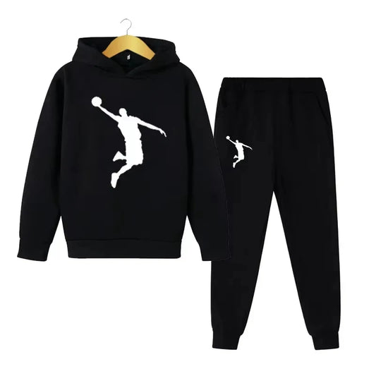 Fashion 2Pcs Hoodie+Pants Sports Suits 4-14 Years Boys Girls Casual Outfits Tracksuits Children Clothing Sets Kids Autumn Spring