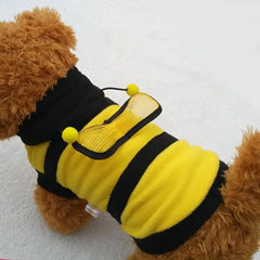 Bee Pet Puppy Coat Apparel Outfit Fleece Clothes Dog Cat Hoodie Fancy Costume