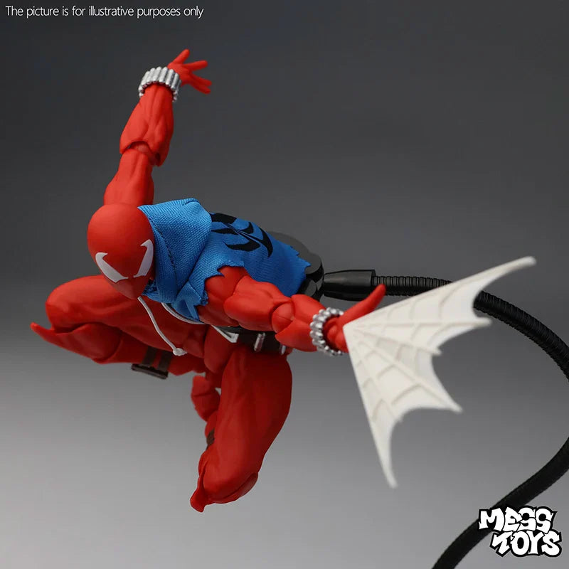 MESS Toys Scarlet Spider Man Action Figure Genuine Anime Handmade Collectible Ornament Toy For Kids And Anime Fans Holiday Gift