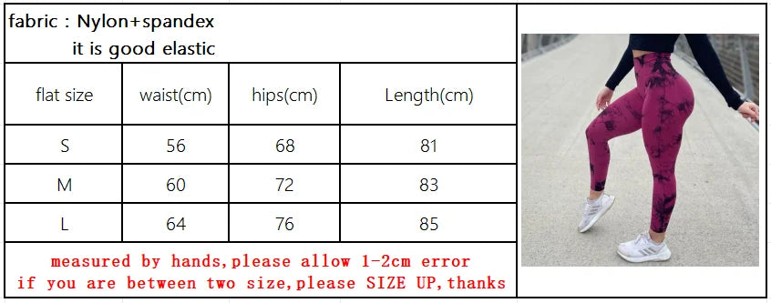 Tie Dye Seamless Leggings Push Up Women Mallas Sports Fitness Contour Yoga