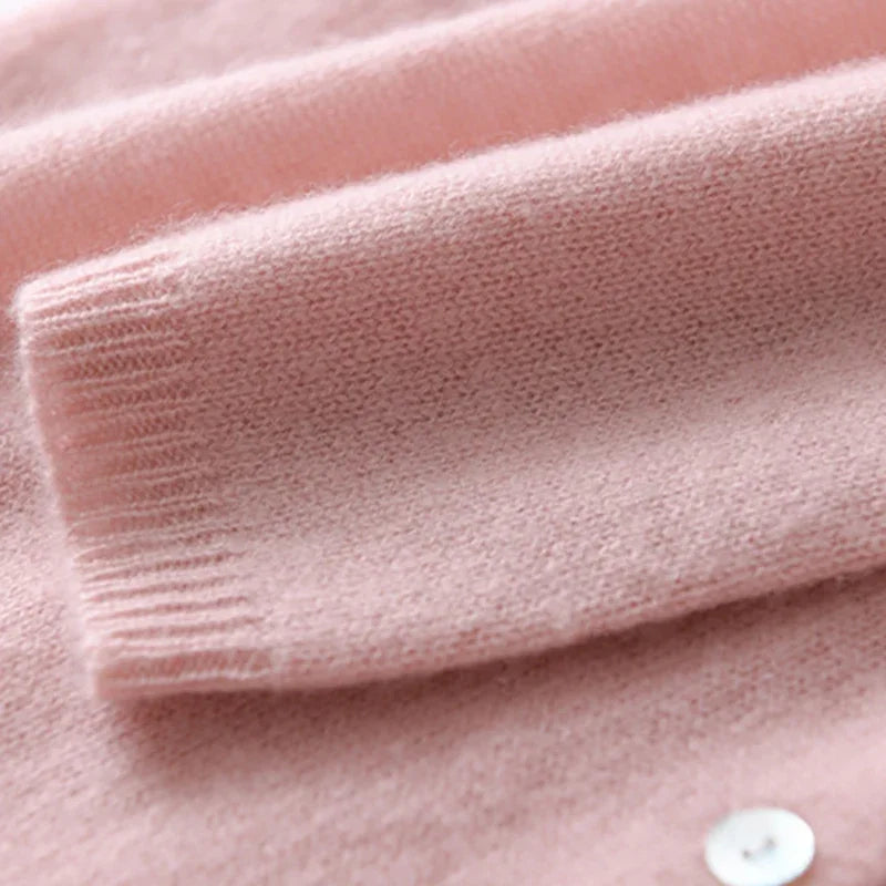 Autumn Winter Sweater Women Elegant Button Design Knitted Cardigans For Women