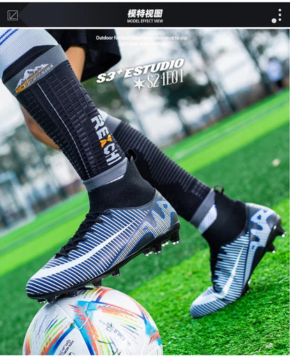 Professional Men Soccer Shoes FG/TF  Football Boots Cleats Breathable  Outdoor