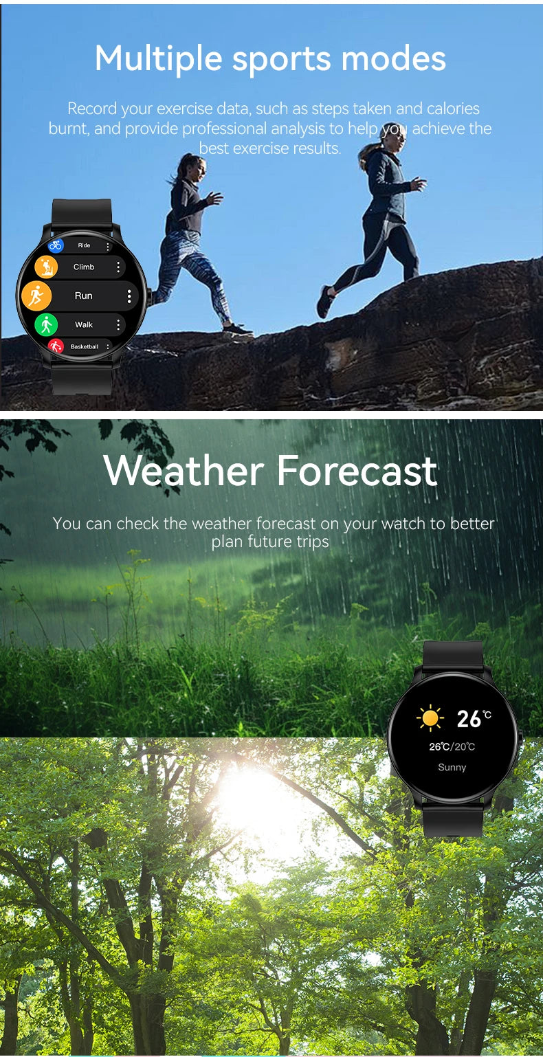 LAXASFIT 2025 New Smart Watch 1.52inch HD Full Touch Scree Bluetooth Dial and Answer Smartwatch Men and Women Christmas Gifts