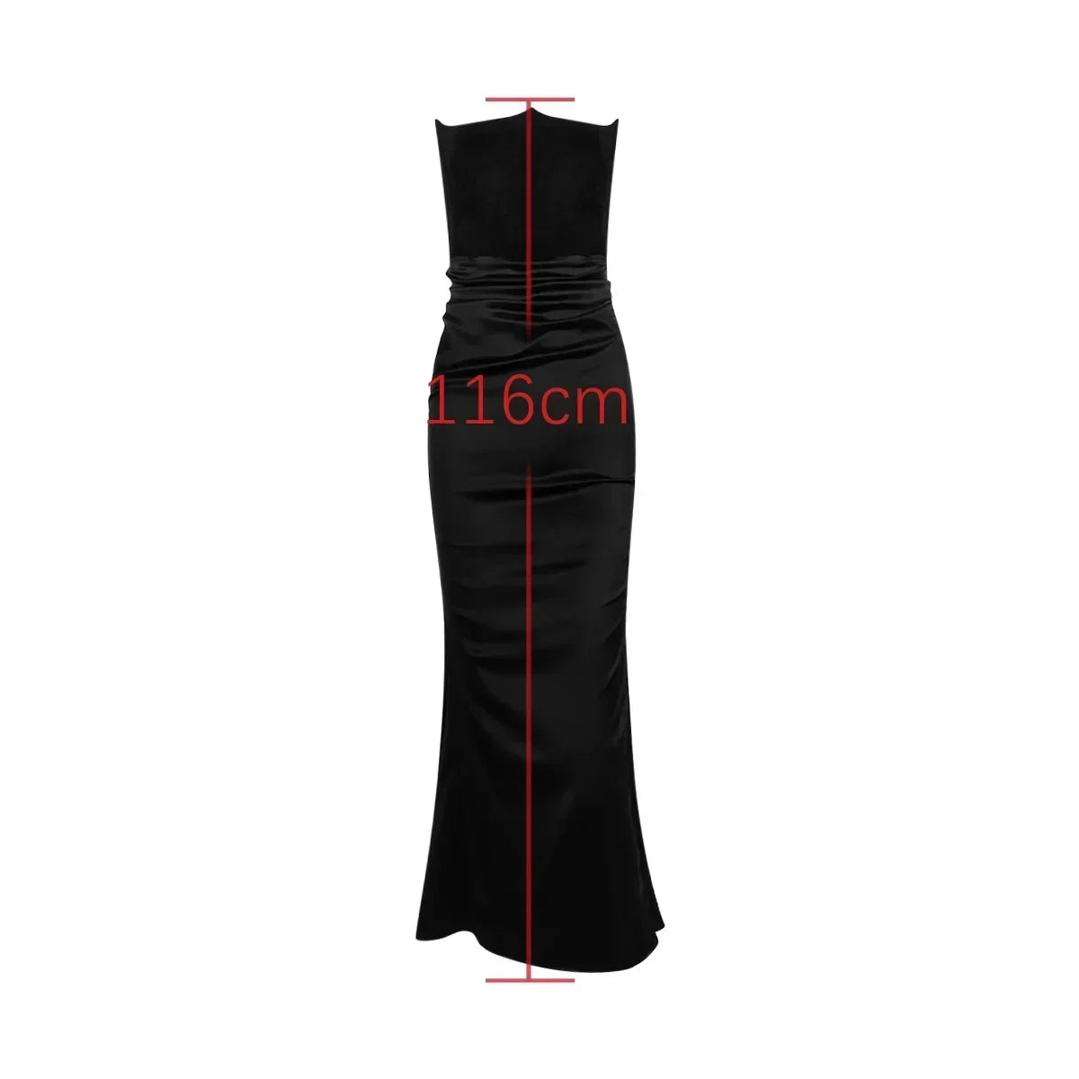Evening wear Dresses: Black Maxi Wedding Guest Dress Women Strapless Velvet
