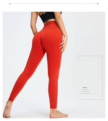 Seamless High Waist Nude Yoga Pants Women's Honey Peach Hip Lifting Tight Fitness