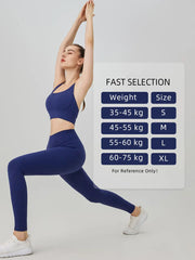 2 Piece Yoga Clothes Women's Tracksuit Athletic Wear Pilates Fitness Suit Gym Workout