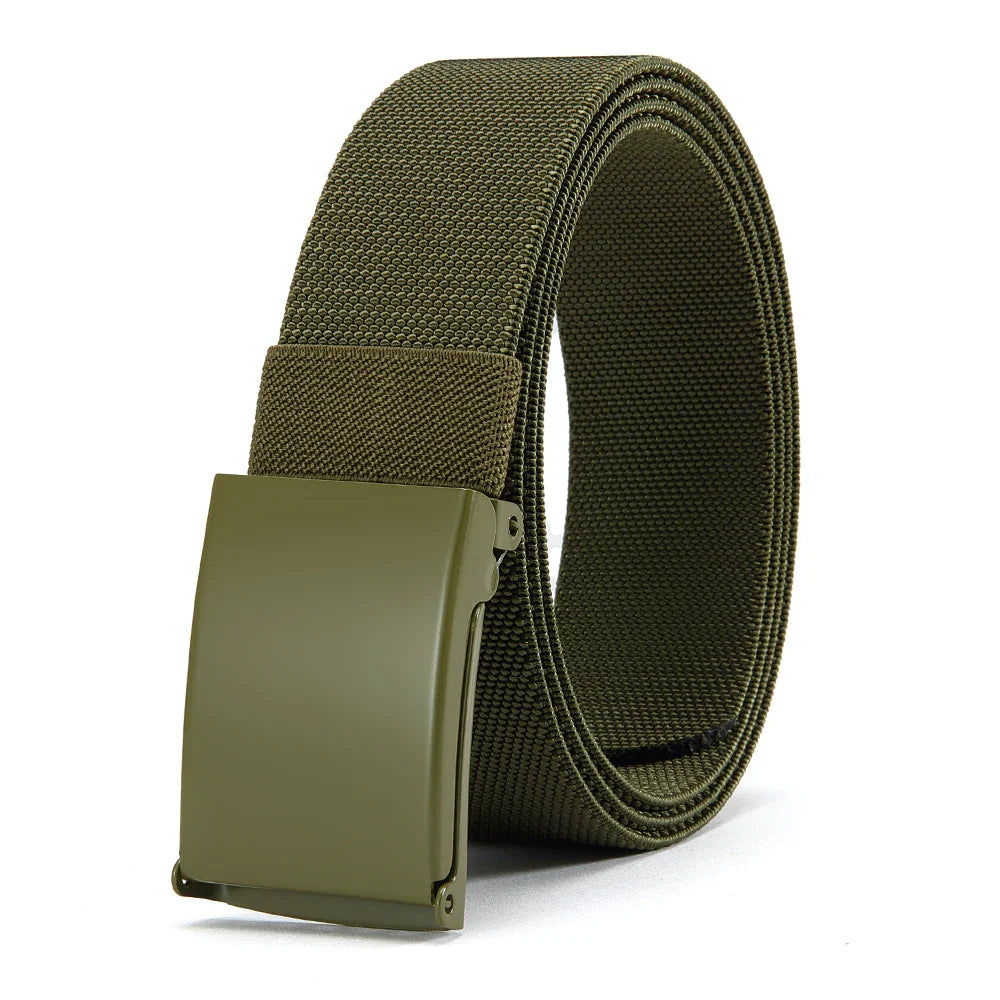 Men Female Belts Military Nylon Adjustable Belt Outdoor Travel Tactical Waist Belt with Plastic Buckle for Pants 125cm