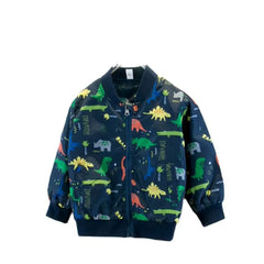 Boys Kids Jacket Outerwear Long Sleeve Coat Boy Dinosaurs Pattern Coat Kids Spring Autumn Kids Clothes Boy