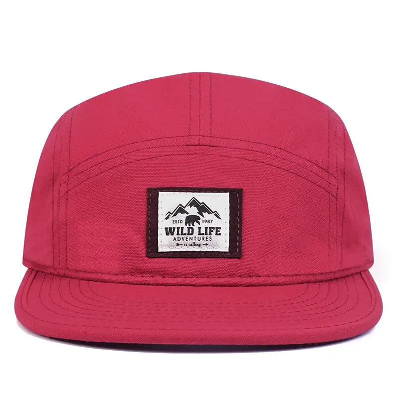 WILD LIFE Cotton 5 Panel Baseball Cap Snapback Caps Bone Gorras Hombre Originales Hip Hop Hats For Men Women Adjustable