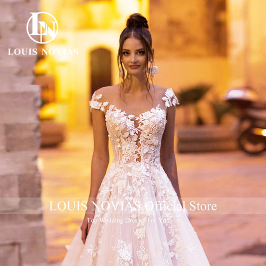 Wedding Dresses For Women Off Shoulder Backless Appliques