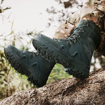 SOLIBEN Autumn Men's Shoes Tactical Military Boots Outdoor Training Shoes Men Ankle Boots Hike Sneakers Work Casual Boots
