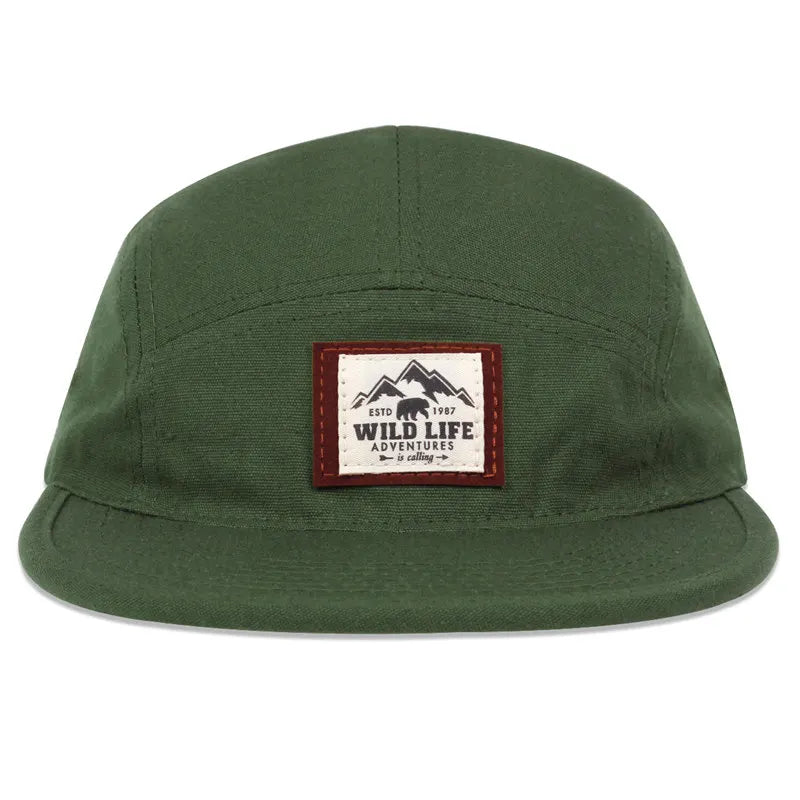 WILD LIFE Cotton 5 Panel Baseball Cap Snapback Caps Bone Gorras Hombre Originales Hip Hop Hats For Men Women Adjustable
