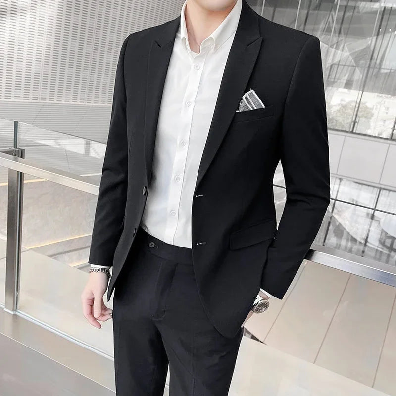 Tuxedo for Mens: Men's suit (suit + trousers) fashion Korean