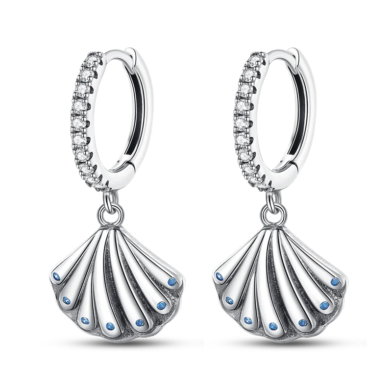 925 Silver Charms Plata De Ley 925 Jewelry Women Fashion Cute Tiny Clear Crystal CZ Stud Earrings Star Starfish Dolphin Earrings