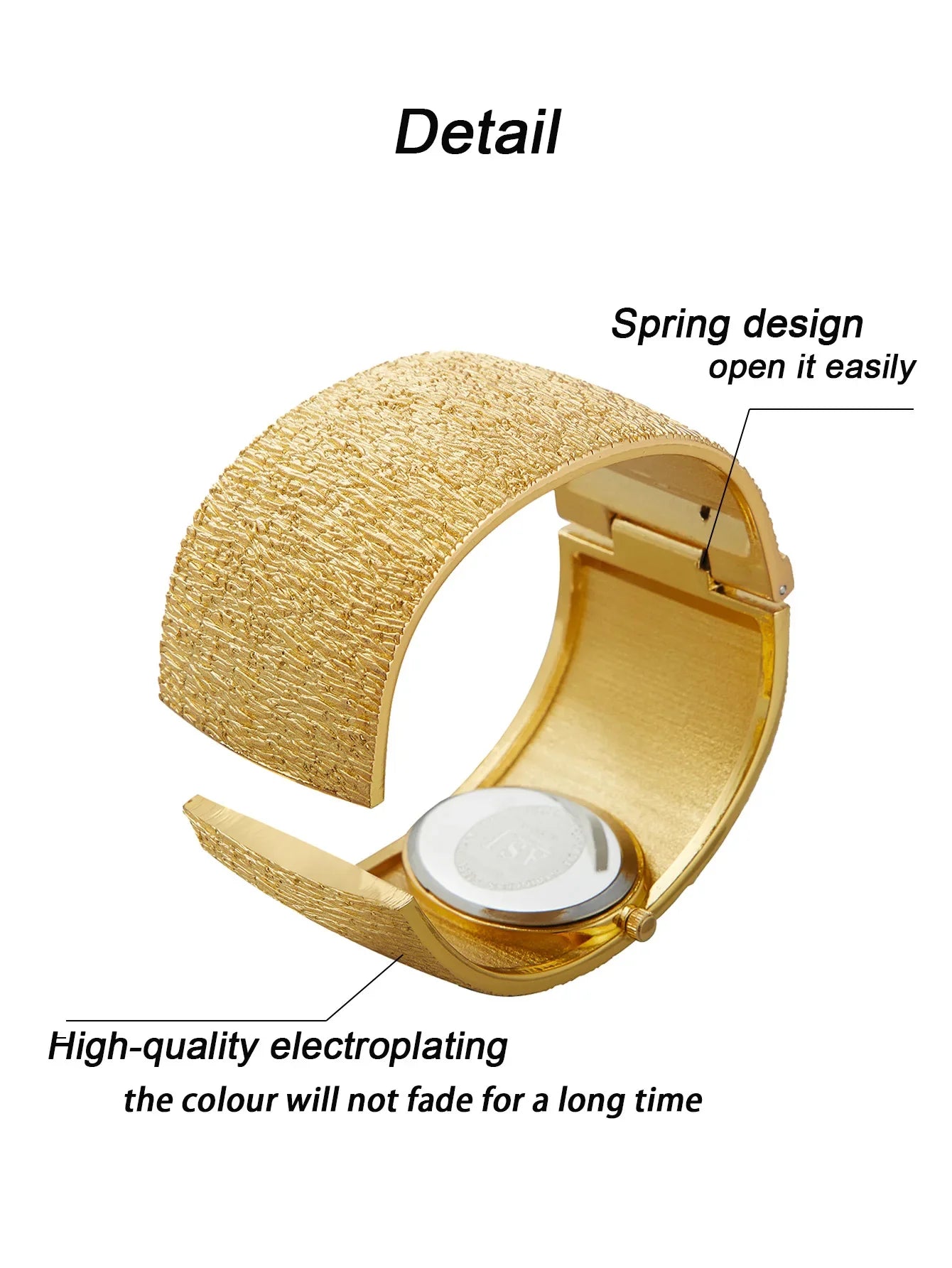 ASJ Women's Bracelet Watch reloj mujer Gold Luxury Bark Pattern Simple watch for women relojes para damas