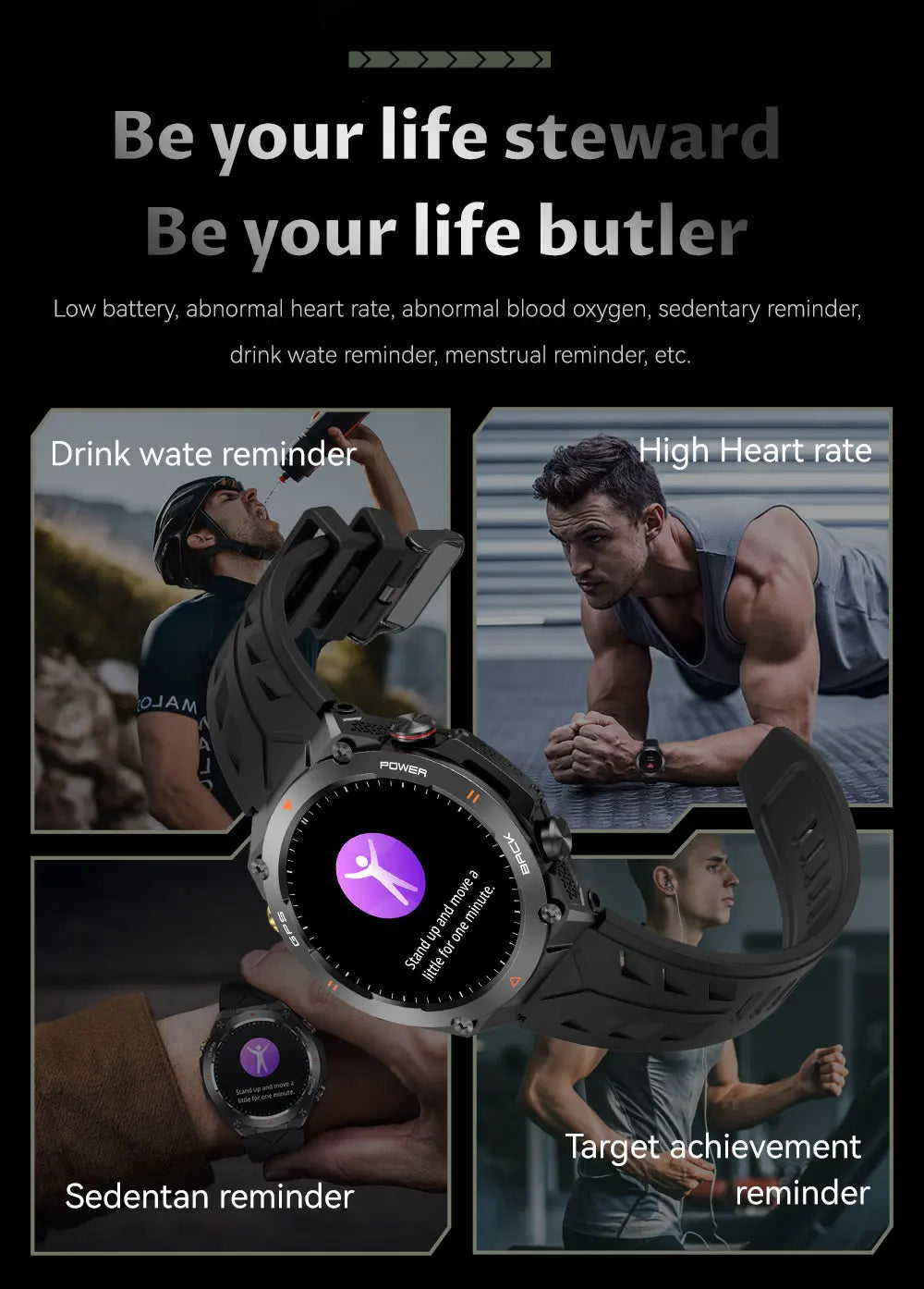 Xiaomi GPS Sports Smart Watch Men Waterproof Fitness Tracker Bluetooth call