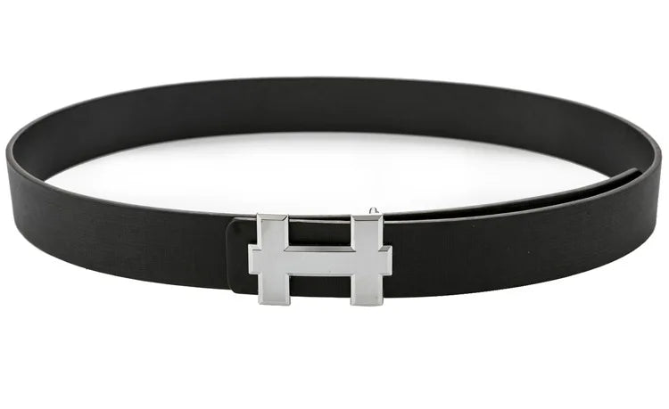 Men's and Women's Casual Fashion Belt  Korean Version Gold Buckle Belt Trendy I-shaped Buckle Belt