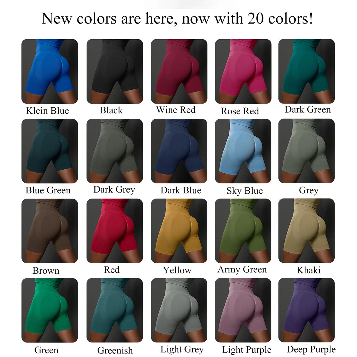 Seamless Shorts for Women Yoga Shorts Push Up Booty Workout Gym Shorts Fitness
