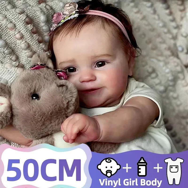 50cm 20in Realistic finished product Like a newborn baby doll The baby doll has been painted Already Painted Reborn Doll