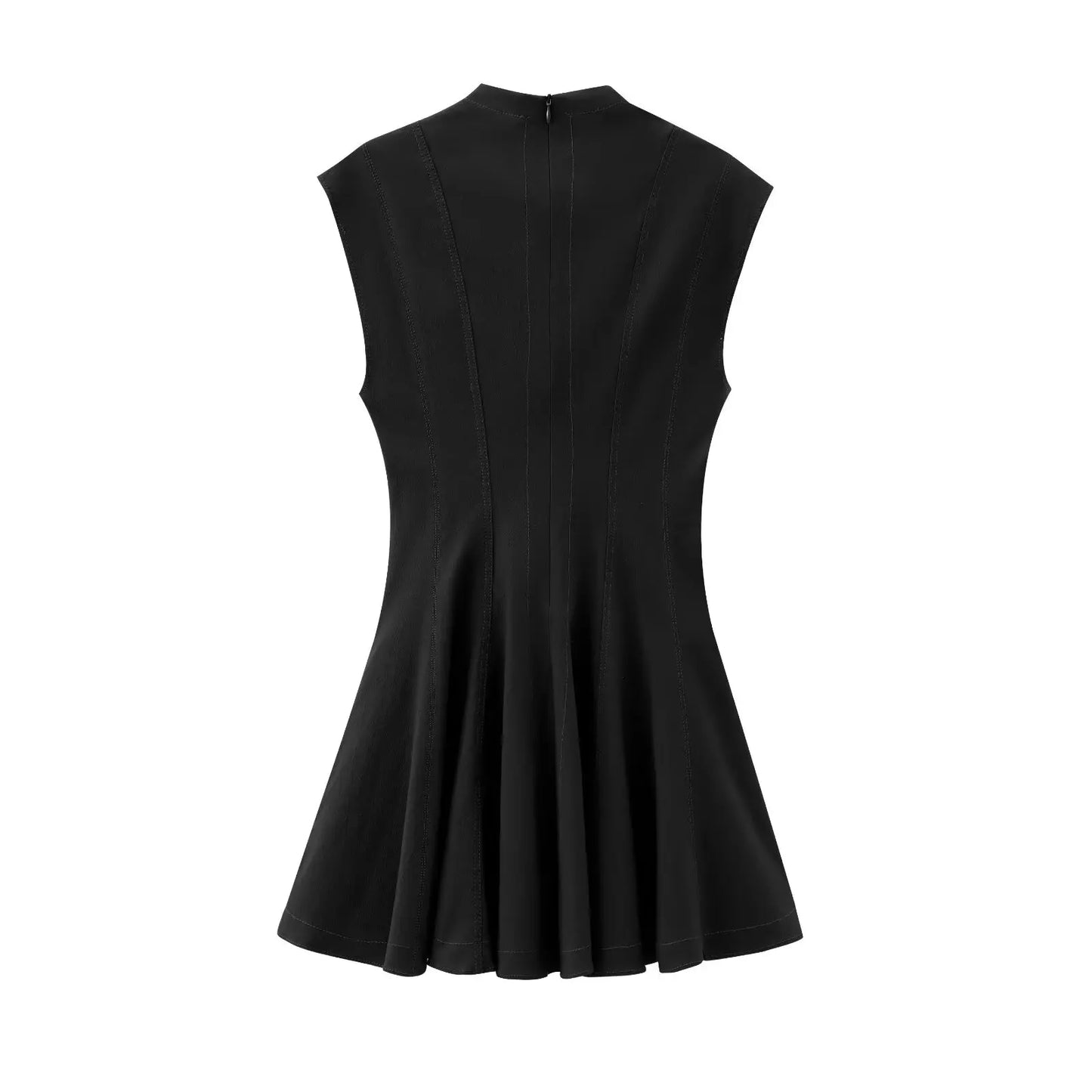 KONDALA Sexy Ruffles Mini Party Dress Women Sleeveless A-Line Chic Evening Club Dress Fashion 2025 Y2K Girl Street Vestidos