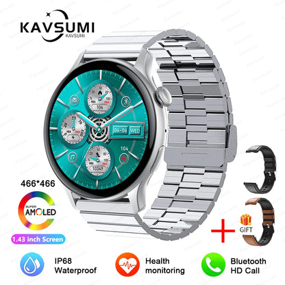 2025 NFC Smart Watch Amoled HD GPS Track Sports Heart Rate Bluetooth Call Waterproof Ladies Women Smartwatch For Women's Gift