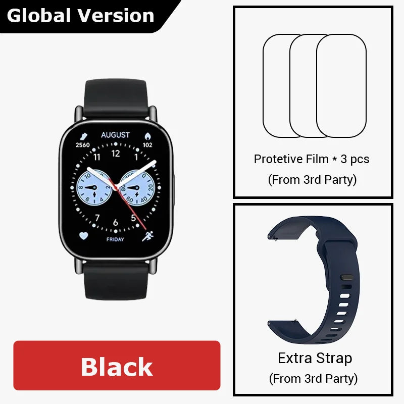 Global Version Redmi Watch 5 Lite 1.96'' AMOLED display 18-Day Battery life Built-in GNSS 5ATM Bluetooth® calling