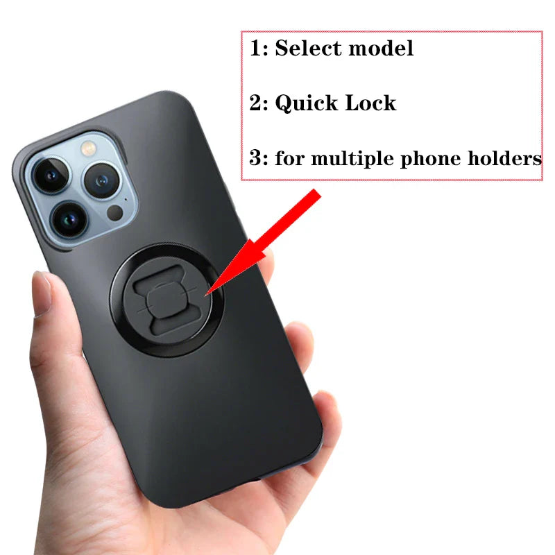 Motorcycle Bracket Mobile Phone Protection Case Anti Vibration Protection Quick Lock For IPhone 6 7 8 11 12 13 14 15 16 Pro Max