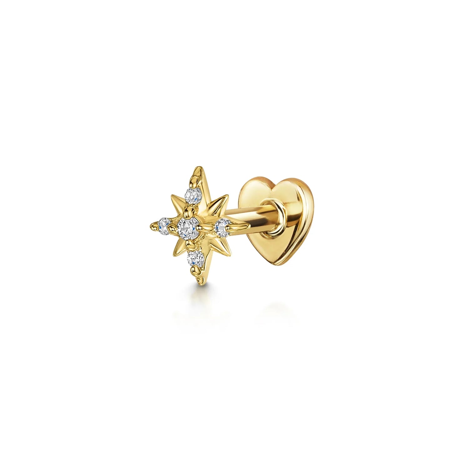 AIDE Heart Round Ball Flat Helix Piercing Earring 925 Sterling Silver Ear Studs Geometric Zircon Exquisite Trinket Studs Aretes