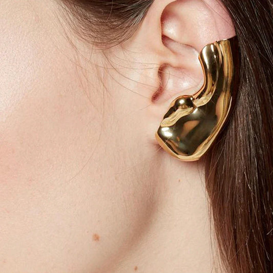 Punk Vintage Half Ear Contour Metal Ear Clip Stud Earrings For Women girls Ear Bones Clip Fashion Earring Jewelry Gift