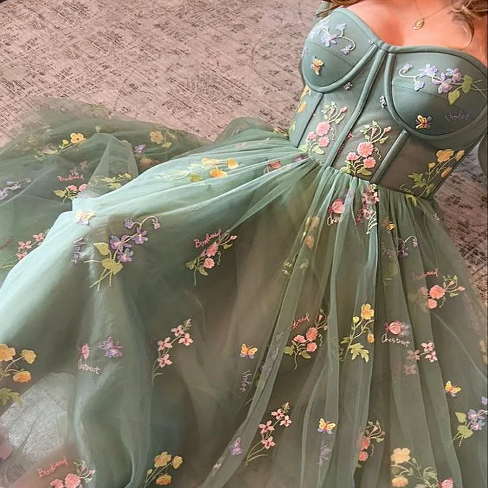 Homecoming Dresses: V Neck Prom Dresses For Women Party Wedding Floral