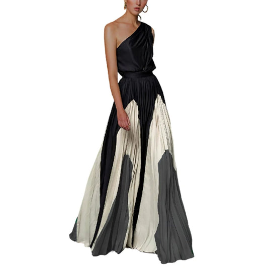 Formal attire Dresses: Elegant Chic A-line Pleated Party Dress One-Shoulder