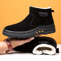 Warm Snow Boots for Men Fleece Thickened Slip-on Warm Cotton Boots