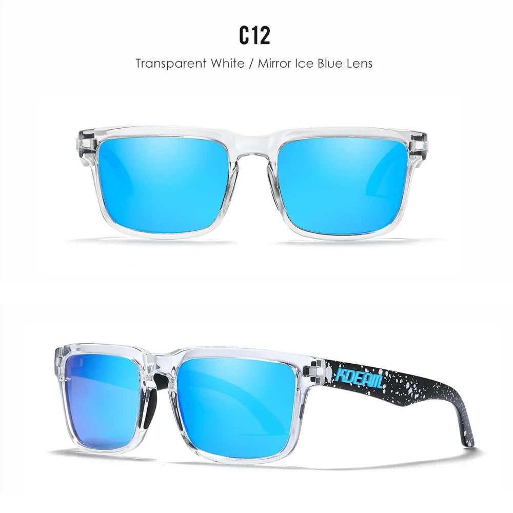 Sunglasses for Men Transparent Gray Frame Fashion Unisex Outdoor