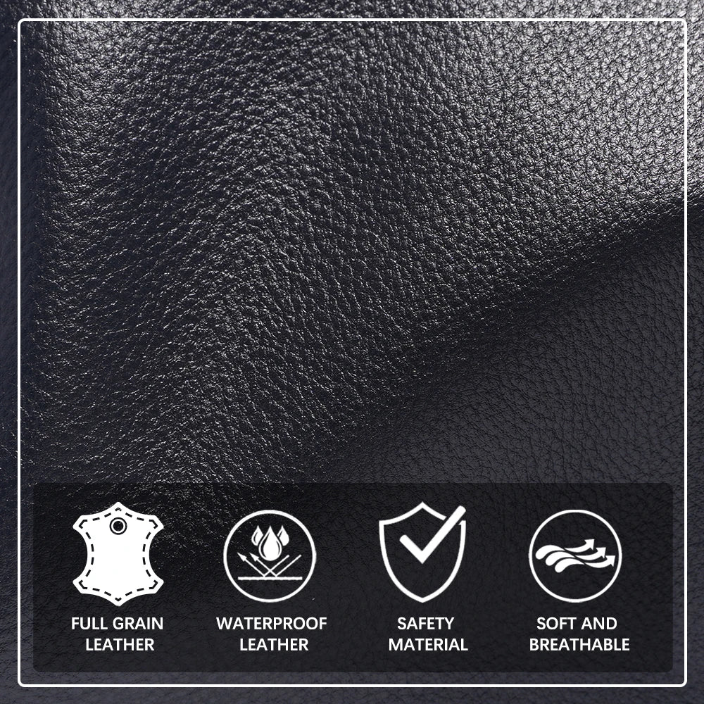 Black White Shoulder Bag For Women 100% Genuine Leather Handbag