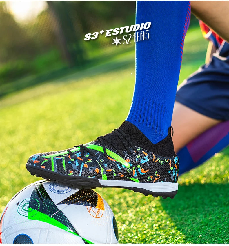 Mens Football Field Boots Ultralight Turf Indoor Society Training Soccer Shoes Cleats