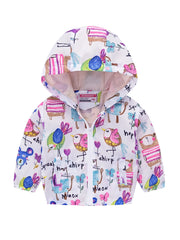 Stylish Cartoon Dinosaur Windbreaker Jacket for Girls - Perfect for Casual Wear!