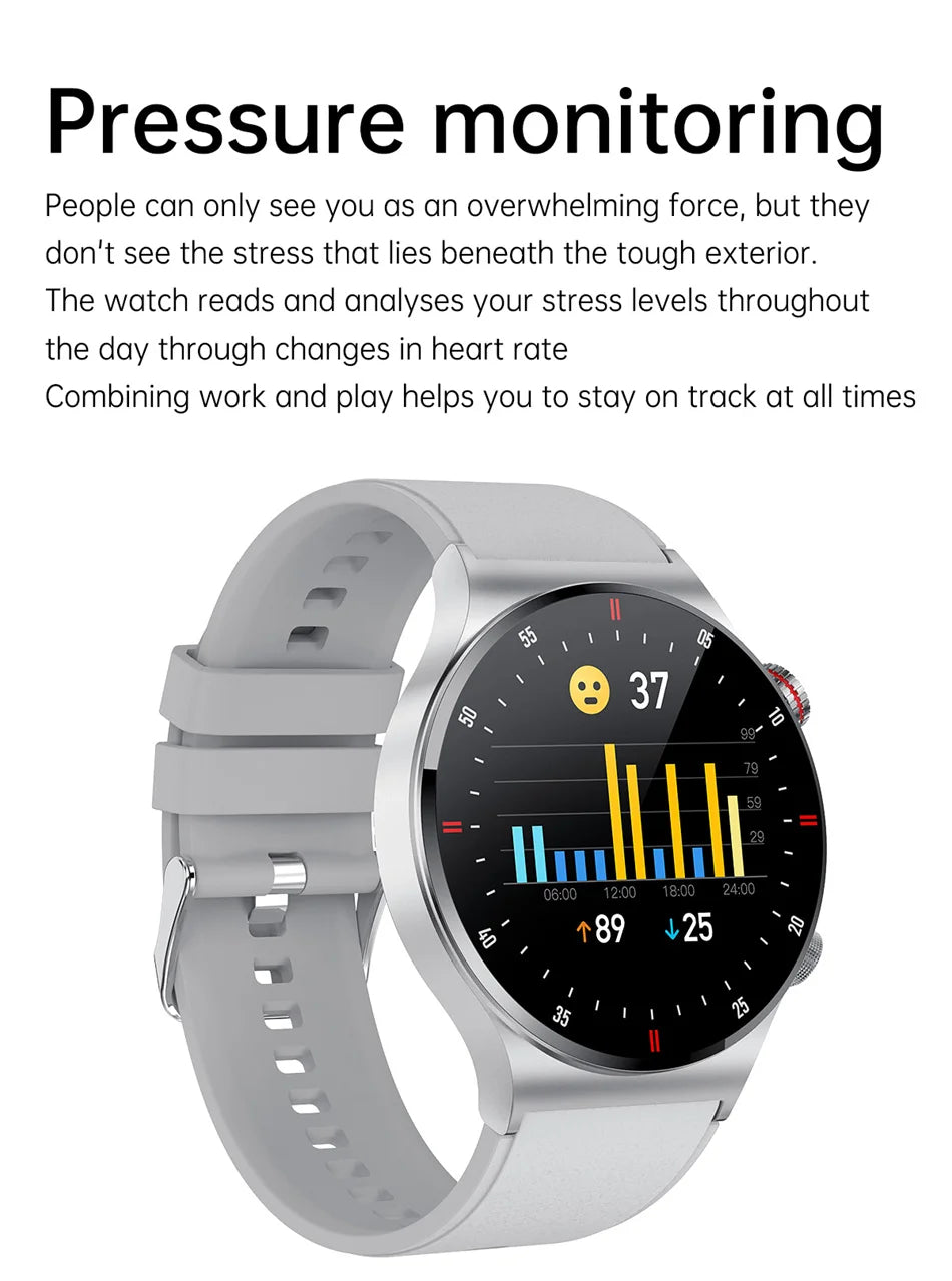 2025 New NFC Smart Watch Men AMOLED 390*390 HD Screen GPS Sports Heart Rate Bluetooth Call Business Man SmartWatch For Android