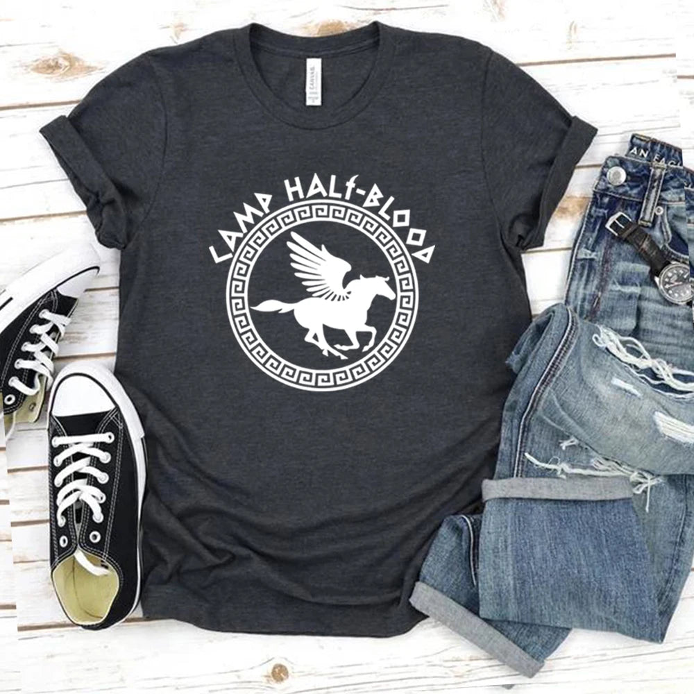 Camp Half Blood T Shirts Fall Training Camp Game Tshirt Halloween Magical Gift Percy Jackson Shirt Unisex T-shirts Harajuku Tees