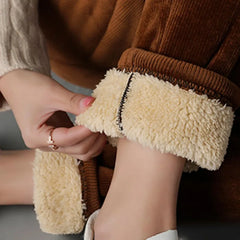 Plush Thick Casual Pants Women's Corduroy Warm Pants Autumn Winter Leggings