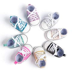 Classic Flash Canvas Baby Shoes Infant Boys Girls Sports Shoes Soft Sole