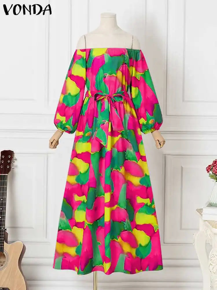 Formal attire Dresses: Oversize Women Summer Off Shoulder Maxi Evening Dresses