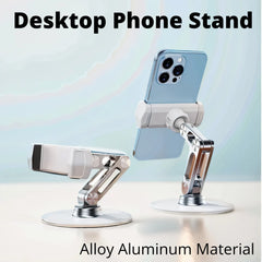 Desk Alloy Aluminum Clip Phone Stand Cellphone Mobile Phone Holder Telephone