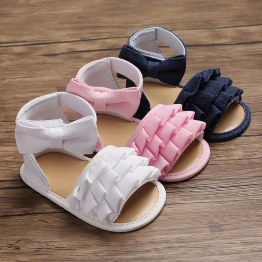 Summer Casual Breathable Sandals For Girls Aged 0-18 Months Ballet Walking Shoes