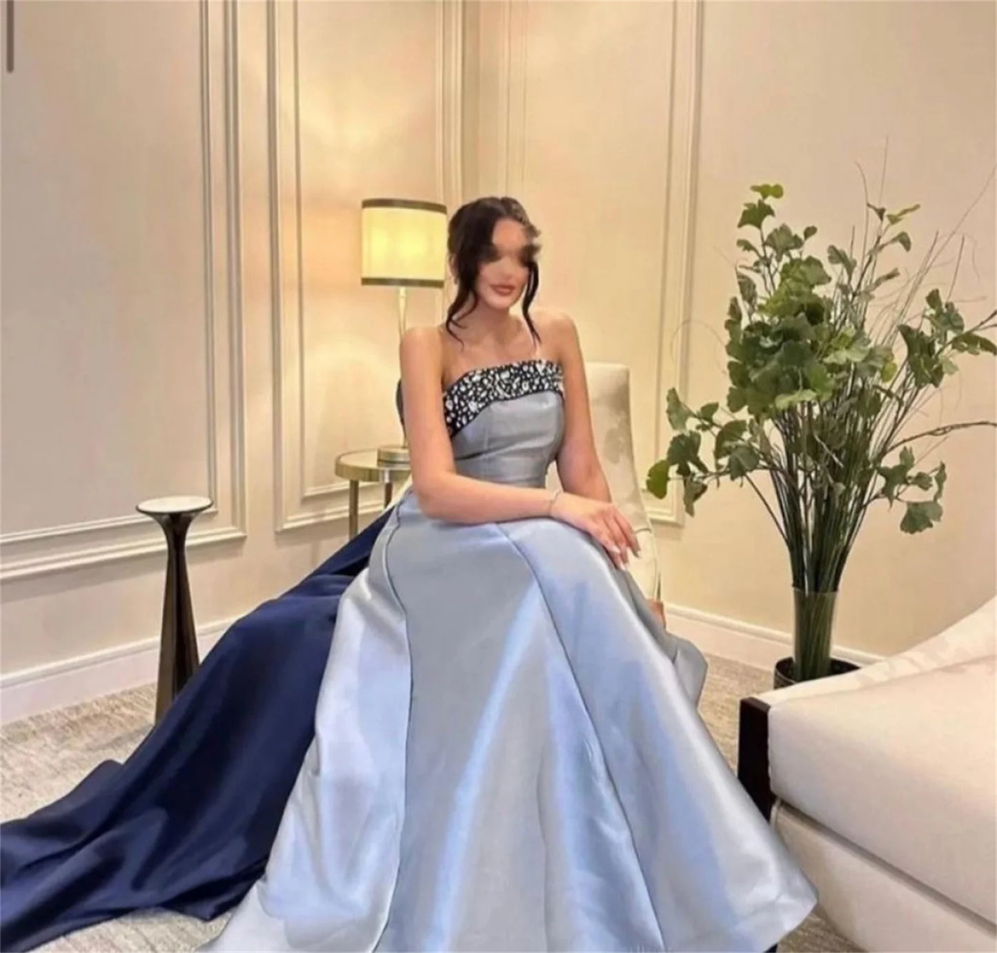 Homecoming Dresses: A-Line Prom Evening Dresses Formal Strapless Beading