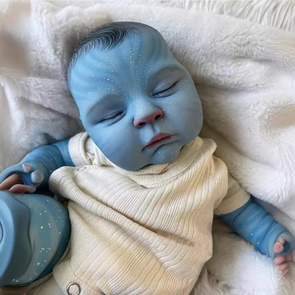 NPK 19inch Hand made high quality detailed painting Peaches Avatar  Lifelike Real Soft Body small doll cute handy baby