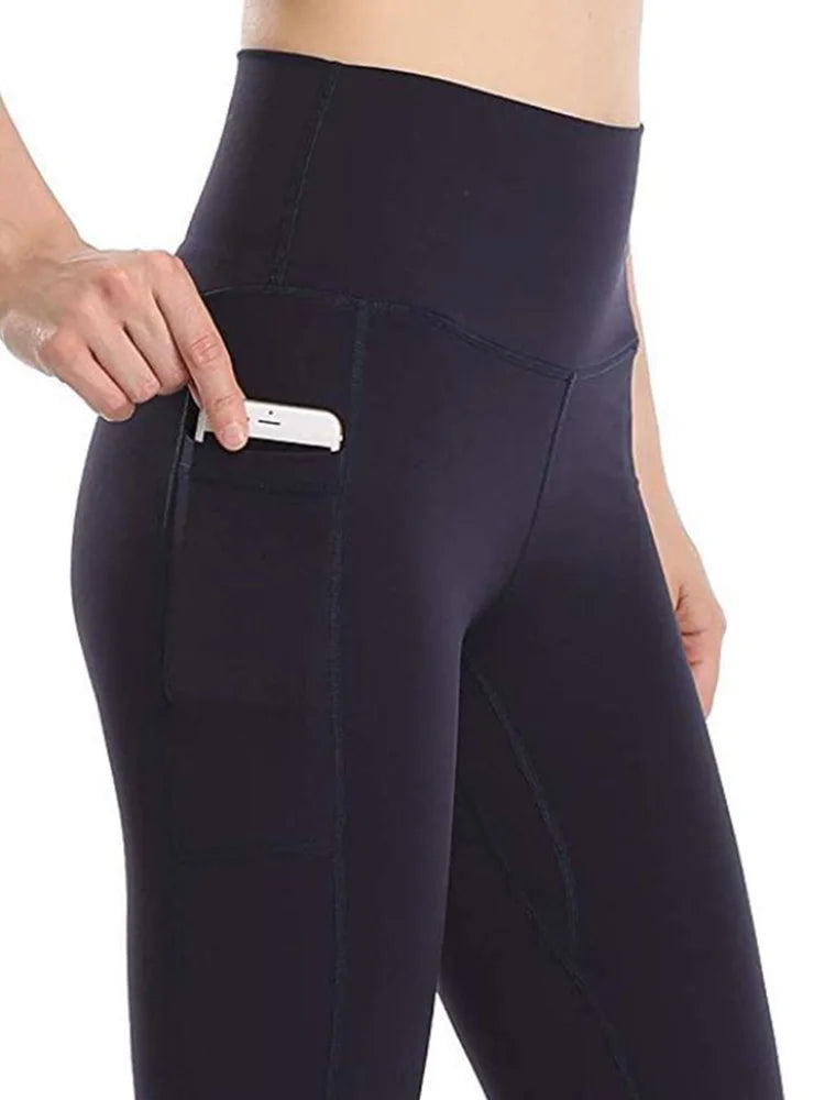 High Waist Push Up Leggins Fitness Tights Pocket Workout Leggings Women